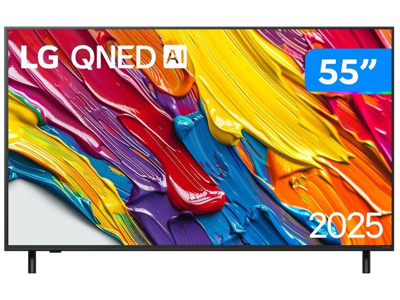 Smart TV 55" LG 4K QNED 55QNED82ASG webOS 25 α7 AI Processor Alexa 3 HDM