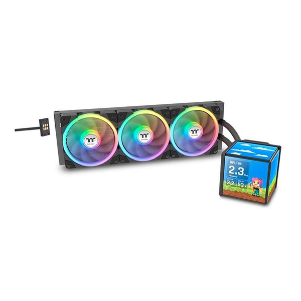 Water Cooler Thermaltake Manicube 360mm Ultra ARGB Quad LCD Preto