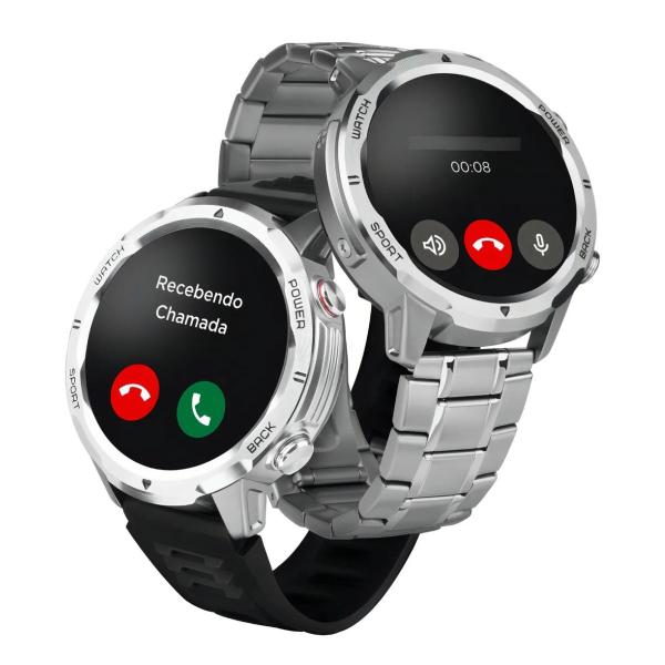 Relogio Smartwatch Masculino Technos Connect Troca Pulseira TSPORTSCAA/6K Prata