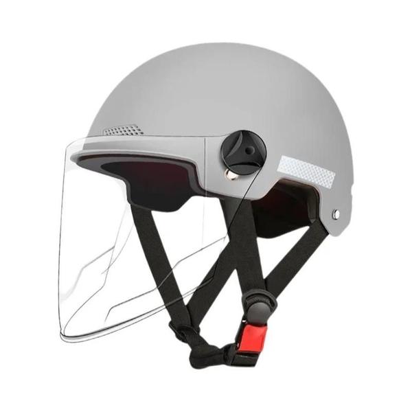 Capacete Unissex Certificado 3C Com Óculos De Proteção Para Scooter Elétrico, Motocicleta E