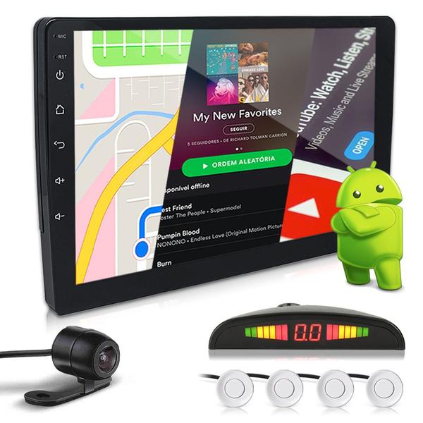 Kit Multimídia 9 Polegadas Android + Câmera Ré + Sensor Ré Branco Malibu 2010 2011 2012 2013 USB Bluetooth Kit Multimídia 9 Polegadas Android + Câmera Ré + Sensor Ré Branco Malibu 2010 2011 2012 2013 USB Bluetooth