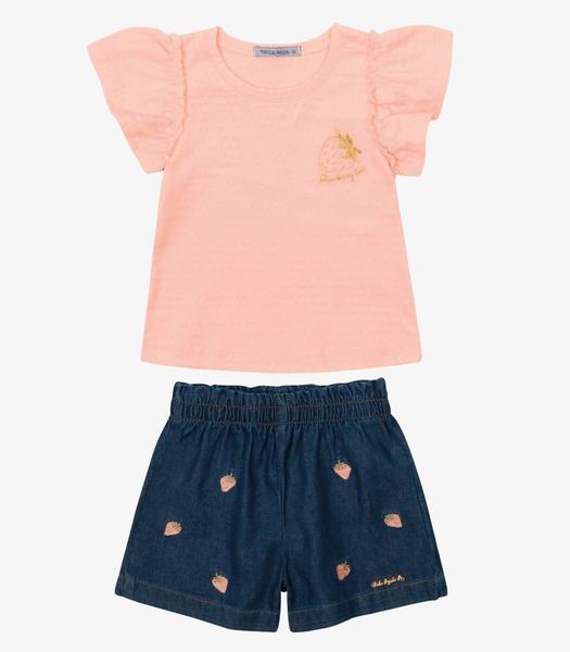 Conjunto Verão Menina Curto Trick Nick Rosa Conjunto Verão Menina Curto Trick Nick Rosa