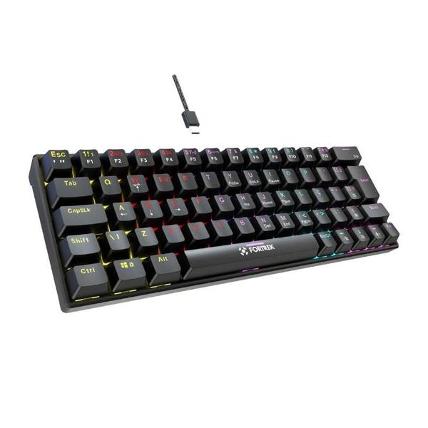 Teclado Gamer Fortrek Gravity 65 Mecânico Compact Switch Red USB Preto - 82997 Teclado Gamer Fortrek Gravity 65 Mecânico Compact Switch Red USB Preto - 82997