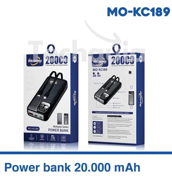 Carregador Portátil Tipo C 20000mAh Turbo