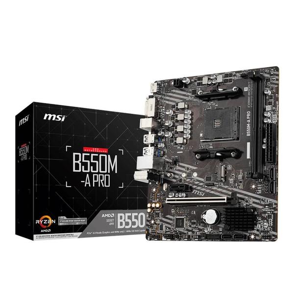 Placa Mãe MSI B550MA PRO AM4 2xDDR4 mATX M.2 NVMe HDMI e DisplayPort 911 7C96 043