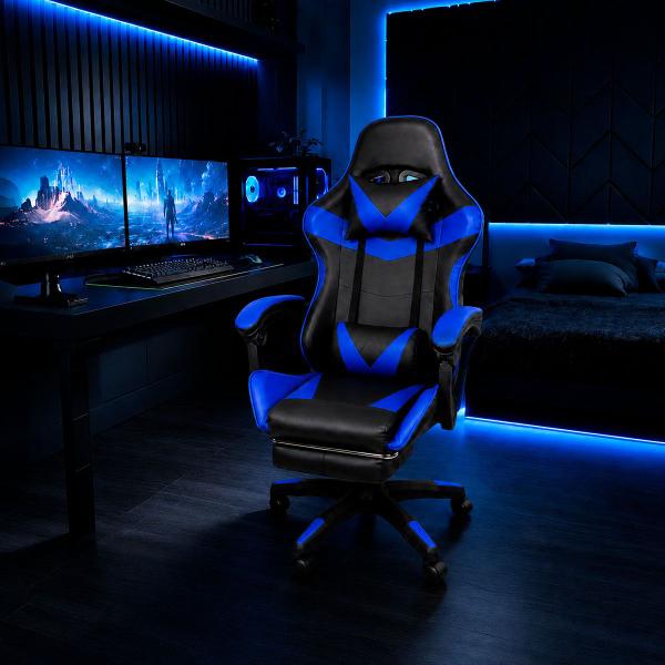 Cadeira Gamer Stillus Ergonômica Reclinável 120 com Apoio para Pés e para Cabeça