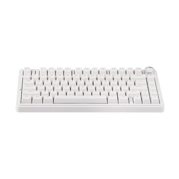 Teclado Mecânico Gamer AULA F75, RGB, Switch Red, Keycaps PBT, Hotswap, Branco - AULA-F75-Wired-WH-R