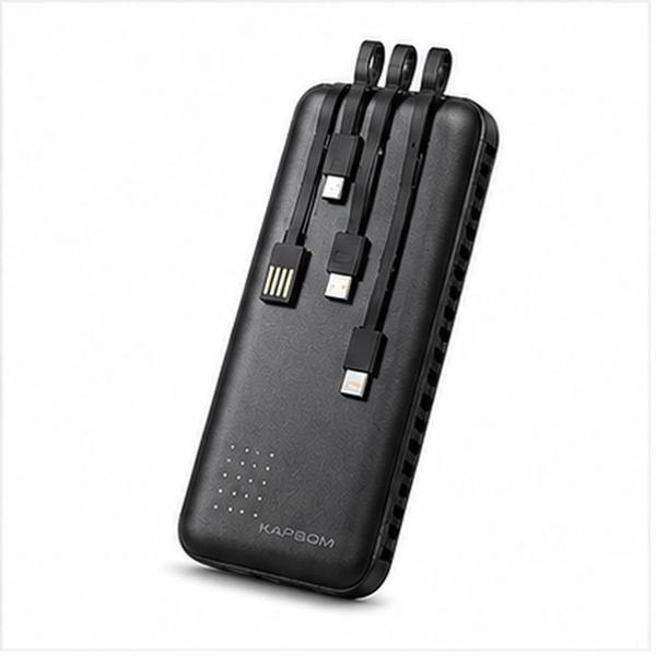 Carregador Power Bank 10000mAh/5V/2A Turbo Carregador Portátil 3 em 1 Kapbom
