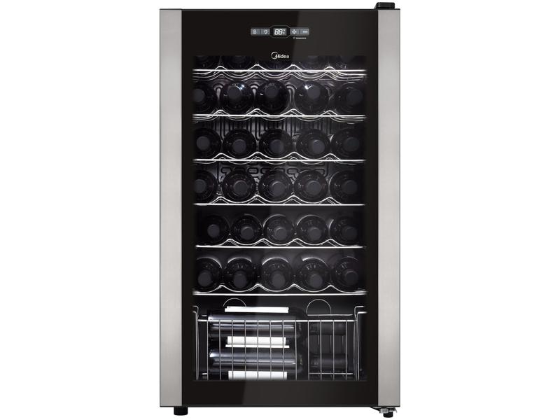Adega Climatizada de Vinhos Midea 34 Garrafas Preto 220V WBB342