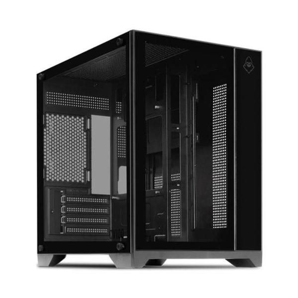Gabinete Gamer Mancer CV100 S/Fan S/Fonte MidTower Lateral De Vidro Preto - MCR-CV100-BK