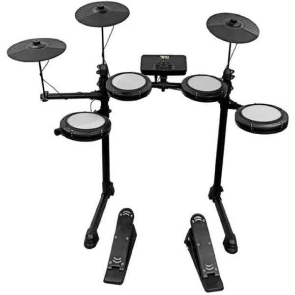 Bateria Eletrônica Digital 7 Pads 2 Pedais - Tivoli