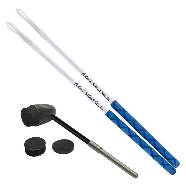 Silent Sticks & Bass Drum Beater para conjunto de bateria eletrônica