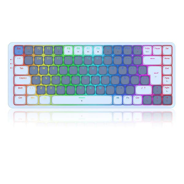 Teclado mecanico usb gamer vili wired low profile switch brown redragon k675 azul