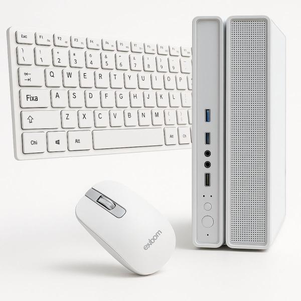 Computador MultiPc SlimDesk Intel Core I5 Ram 8GB SSD 240GB Windows 11 Pro + Kit Teclado e Mouse Branco