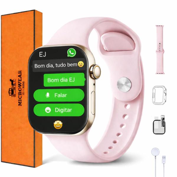 Relogio Smartwatch S11 Mini 42mm Series 11 Chat GPT Bluetooth Responde WhatsApp 2 Pulseiras