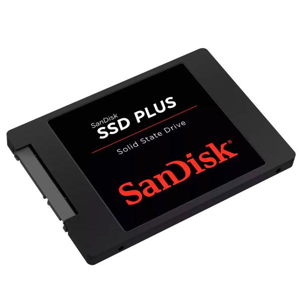 SSD SanDisk Plus, 2TB, SATA III, 2.5", Leitura: 545MB/s, Gravação: 450MB/s, Preto - SDSSDA-2T00-G26