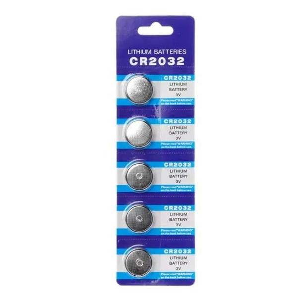 Bateria CR2032 3V Lithium Original Alta Estabilidade de Voltagem Kit 5 Unidades Pilha Moeda