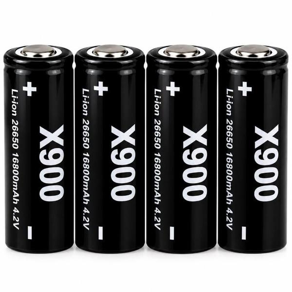 4 unidades Bateria Recarregável Modelo 26650 16800mah 4.2v - Enviamos no mesmo dia