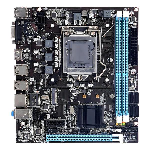 PlacaMãe Bluecase BMBH61D2HGM2 Rev 2.0 Intel H61 LGA1155 DDR3 2 Slots M.2 NVMe HDMI VGA Gigabit