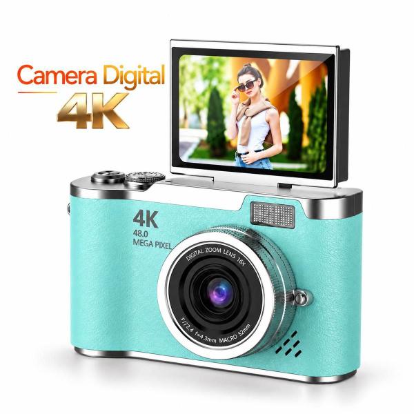 Câmera Fotográfica Digital 48MP com Zoom 16X e Tela Articulável : VERDE