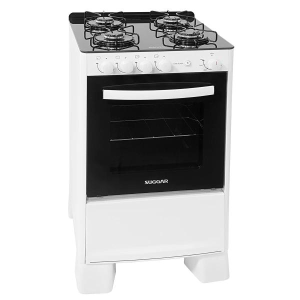 Fogão Cook Glass 4 Queimadores Branco Bivolt FGVCG410BR SUGGAR Fogão Cook Glass 4 Queimadores Branco Bivolt FGVCG410BR SUGGAR