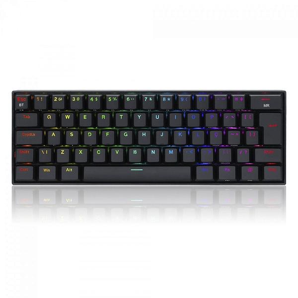 Teclado Mecânico Gamer Redragon Draconic Pro, RGB, Switch Blue, ABNT2, 60%, Preto Teclado Mecânico Gamer Redragon Draconic Pro, RGB, Switch Blue, ABNT2, 60%, Preto