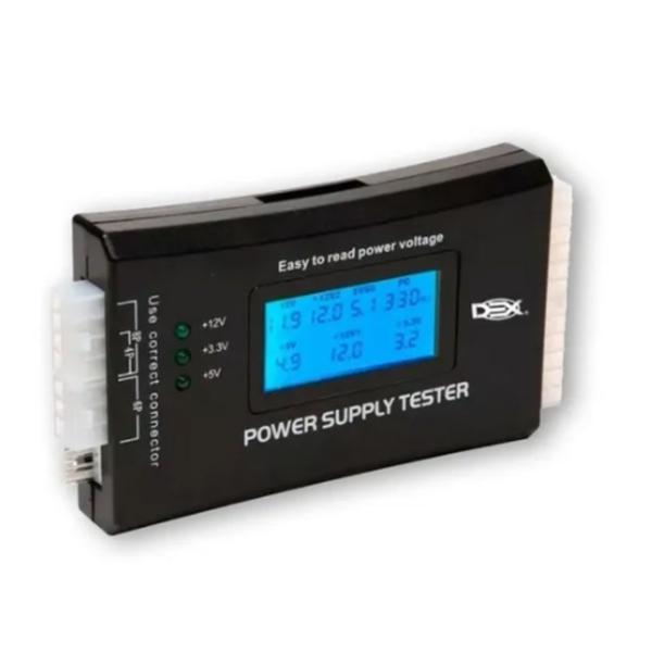 Testador de Fonte de Alimentação Digital LCD 20 e 24 Pinos Atx Dex AT-01
