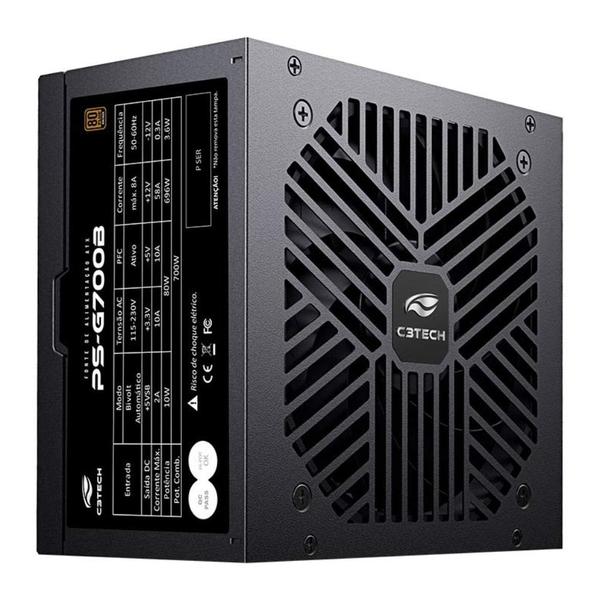 Fonte Atx C3tech Ps-g700b 700w 80 Plus Bronze