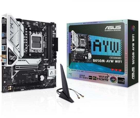 Placa-mãe Asus B650m-ayw Wifi Matx, Am5, Ddr5, PCie 5.0, Wi-fi