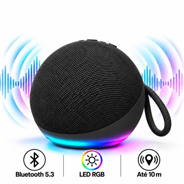Caixa de Som Melhor Alto-Falante Portátil Bluetooth com Som até Hoje, Graves e Agudos Surround 360, 20 Horas de Duração