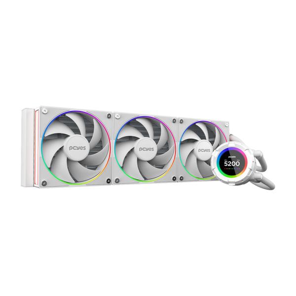 Water Cooler PCYES Vision 360MM White Ghost - Tela LCD 2,1" - VS360WG - PCYES