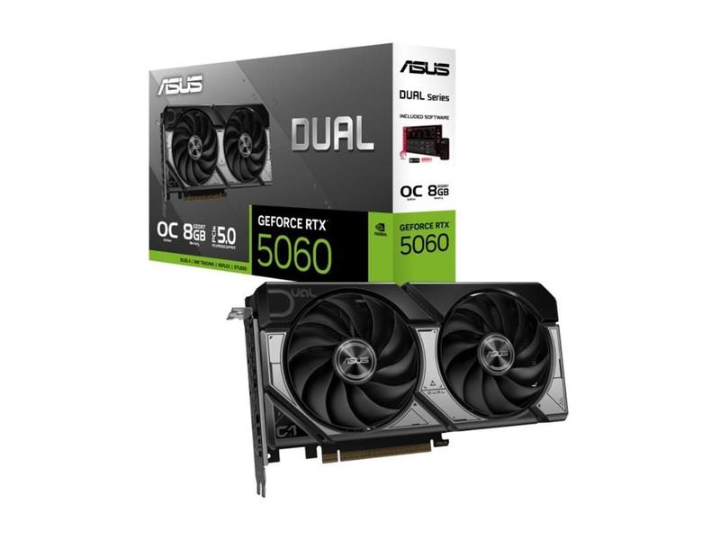 Placa de Video ASUS Dual Geforce RTX 5060 OC 8GB GDDR7 128 BITS - DUAL-RTX5060-O8G Placa de Video ASUS Dual Geforce RTX 5060 OC 8GB GDDR7 128 BITS - DUAL-RTX5060-O8G
