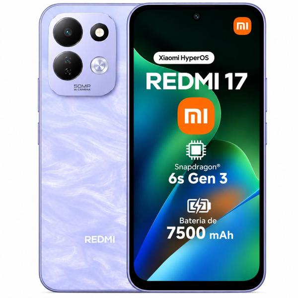 Smartphone Celular Xiaomi Redmi 17, 256GB, 4GB RAM, 4G, Tela de 6,9 polegadas, Câmera 50MP, Dual SIM Smartphone Celular Xiaomi Redmi 17, 256GB, 4GB RAM, 4G, Tela de 6,9 polegadas, Câmera 50MP, Dual SIM
