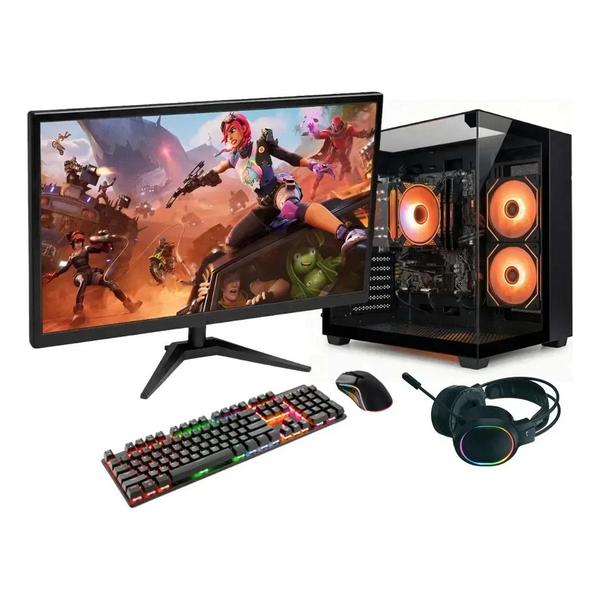 PC Gamer Completo BluePC FORCE, AMD Ryzen 5, Radeon RX, 16GB DDR4, SSD 512GB, Fonte 500W, Monitor LED 23" - PGBP-FOR132