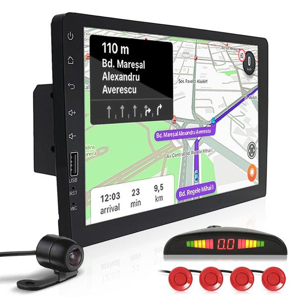 Kit Multimídia 1 Din 9 Polegadas + Câmera Ré + Sensor Ré Vermelho Suzuki Vitara 1999 2000 2001 2002 Espelhamento Kit Multimídia 1 Din 9 Polegadas + Câmera Ré + Sensor Ré Vermelho Suzuki Vitara 1999 2000 2001 2002 Espelhamento