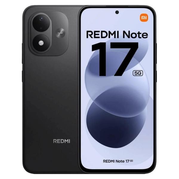 Redmi Note 17 + 5G + 6GB RAM + 256GB + Global + Black + Câmera 50MP