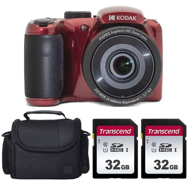 Câmera Digital KODAK PIXPRO AZ255 16MP Zoom Óptico 25X Vermelha