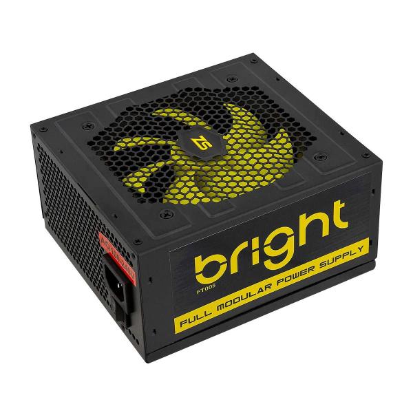 Fonte 1000W Bright - ATX - Bivolt Automatica - Modular - Proteção Contra Curto Circuito - FT005
