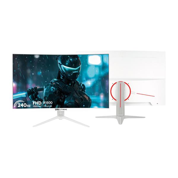 Monitor Gamer Led Brx 27 Curvo 240Hz Branco Tela Va R1500 Framelessf Brx