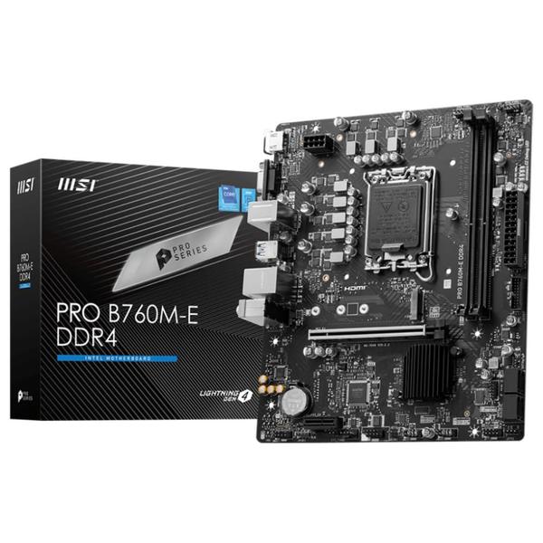 Placa Mãe Msi Pro B760m-e Ddr4 Lga 1700 Matx Vga Hdmi M.2 Usb 3.2 911-7d48-045 Placa Mãe Msi Pro B760m-e Ddr4 Lga 1700 Matx Vga Hdmi M.2 Usb 3.2 911-7d48-045