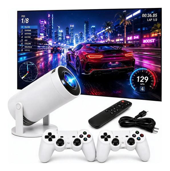 Projetor Portátil 4k Hd Android Smart Wifi Bluetooth Espelha