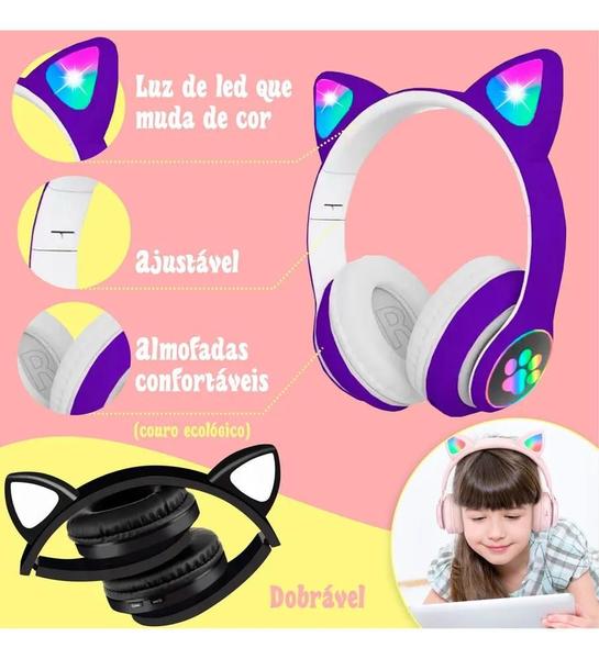 Fone de ouvido over-ear gamer sem fio CAT Gaming LEF-1058 ro