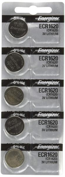 Bateria Energizer CR1620 de Lítio 3V Pacote com 5