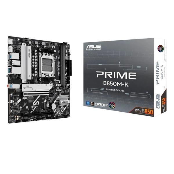 Placa Mãe Asus Prime B850M-K Socket AM5 Chipset AMD B850 DDR5 Micro ATX