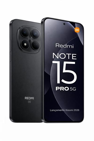 Xiaomi Redmi Note 15 Pro 5G 256GB 8GB RAM NFC Câmera 200MP Tela 6,83 120Hz Bateria 6580mAh 45w
