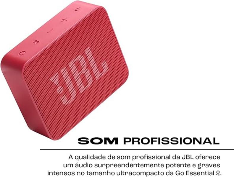 Caixa de Som JBL Go Essential 2 Bluetooth Portátil à Prova de Água 3,1W