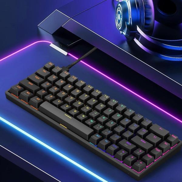 Teclado Mecânico Gamer T61 Compacto 60%