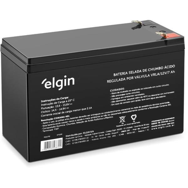 Bateria Selada Elgin EG 12V 7Ah VRLA AGM Recarregável T2