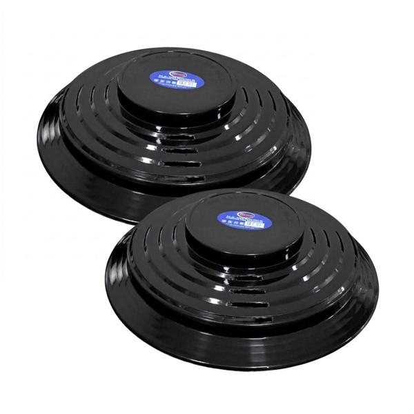 Kit com 2 tampas protetora de alimentos p/ micro-ondas - preta