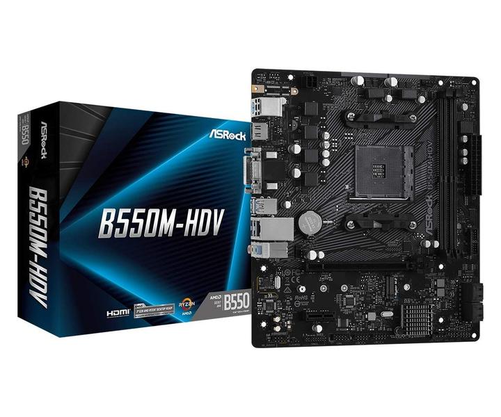 Placa-mãe ASRock B550M-HDV para AMD AM4 Ryzen de 3ª geração